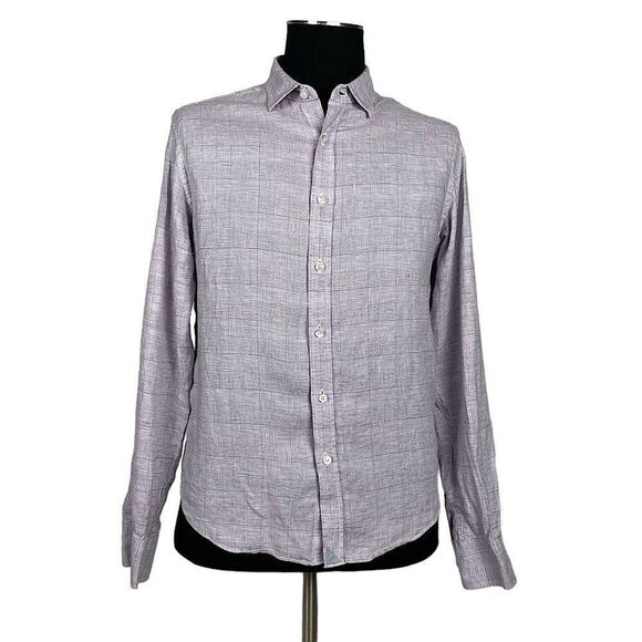 Untuckit Purple Slim Fit 100% Linen Shirt - Men’s M - Picture 1 of 9
